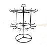 2-Tier Metal Rotating Jewelry Stand Holder Black Counter Top Earring Jewelry Necklace Display Rack