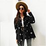 2021Autumn Printed Star Pattern Jacket Women Loose Shirt Casual Long Sleeve Tops