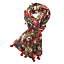 2021Latest Female Tudung Borong Scarf Floral Printed Cotton Voile Woman Scarf Neck