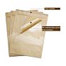 23X35X5Cm Stand up Zip Lock Kraft Paper Bag with Frosted Window for Tea Food Snack Candy Coffee Popcorn