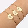 26 Alphabet Letter Beads Bracelet, Adjustable Chain Initial Letter Bracelet Heart