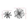 2 Piece Metal Starburst Design Gold Tabletop Sculpture Set for Home Hotel Table Decoration