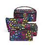 3-Piece Black Butterfly Cosmetic Bag Travel Portable Cosmetic Bag Waterproof Cosmetic Brush Bag for Women and Girls