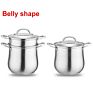 304 Cooking Pot Casserole Ses with Glass Lid Couscoussier 18 10 Stainless Steel Couscous Steamer Pot