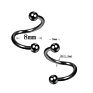 316L Stainless Steel S-Shaped Spiral Ear Bone Nail anti Allergy Eyebrow Nail Nose Ring Puncture Jewelry