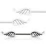 316L Surgical Steel Silver Gold Angel Wings Nipple Rings Barbells Boby Jewelry