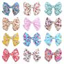 3.3Inch 2Pc/Lot 24 Colors Cute Colorful Solid Ribbon Grosgrain Hair Bow with Clips Ribbon Headwear Hairpin Hair Accessories