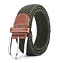 3517 Colorful Elastic Stretch Braided Leisure Belts with Metal Buckle Material for Mens