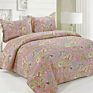3 Pcs Machine Washable Printing Cotton Quilts Bedding Sets Quilt with Queen King Different Sizes