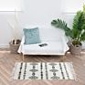 3 X 2 Woven Rugs Living Room Hand Woven Bohemian Cotton Area Rug with Tassels Handmade Carpets and Rugs Bathroom Mat