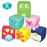 3D Touch Cube Emboss Hand Ball Baby Bricks Teether Squeeze Food Grade Silicone Bath Toys