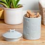 42-Oz Pet Treat Jar with Ceramic Airtight Lid and Embeded Character on Exterior Surface