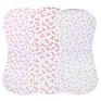 4 Pack of Baby Burp Cloths 3 Layers Extra Soft Waterproof Absorbent Burp Cloths