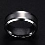 4Mm 6Mm Tungsten Carbide Ring for Men Women Comfort Fit Beveled Edge Brushed Silver Wedding Band Size 4-14