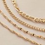 4Pcs Set Multilayer Chunky Leg Chain Anklets Beach Foot Jewelry Layered Anklet Chain