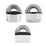 5Pcs/Set round Cookies Cutter with Handle Professional Baking Dough Tools Kit Biscuit Cutter