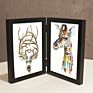 5X7 Special Design Home Decoration Double Sided Foldable Picture Photo Frame Stand for Desktop Mdf Wooden Gift Black Customized