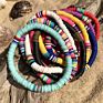 6Mm Colorful Boho Beaded Bracelet Women Jewelry Vinyl Disc Beads Stretch Bracelet