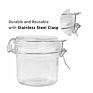 8 Oz Airtight Glass Jars with Rubber Gasket Lid, Small Storage Glass Canister with Hinged Lid for Kitchen