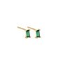 sterling silver Quality colorful zircon rectangle mini earrings stud
