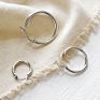 925 Sterling Silver Multi Size Mini Circle Hoop Earring Geometric Hollow Personality 18K Gold Plated Jewelry Women