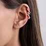 925 Sterling Silver Non Pierced Hip Hop Spiral Snake Ear Cuff Earring