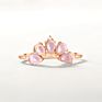 925 Sterling Silver Ring Stackable Artificial Opal Crown Rings Designs