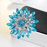 9 Colors Shiny Red Blue Big Crystal Rhinestone Sun Flower for Women Brooches Pins Scarf Accessories Wedding Jewelry Gifts 6.8 Cm