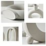 Abstract White Ceramic Vase Irregular Flower Vase Plant Handmade Art Porcelain Ceramic Vase Home Decor