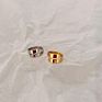 Adjustable Minimalist Open Gold Plated Stainless Steel Cuff Ring for Man and Women Dylam Jewelry