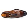 Alf64-Wh5 Gentleman Elegant Handmade Brogue Official Business Cowhide Genuine Leather Derby Dress Shoes Suit Shoes