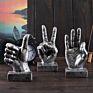 American Retro Resin 3 Type Gesture Finger Model Home Crafts Sample Room Coffee Shop Office Decor Tabletop Decorations