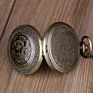 Antique Bronze Dragon Pattern Design Pocket Watch Necklace Pendant Quartz Fob Watch Pocket Watch (Kwt2200)