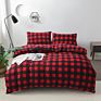 Aoyatex King Size Polar Fleece Duvet Cover Set with Geometric Design