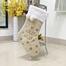 Arrived Christmas Candy Gift Bags Decoration Clothes Socks Linen Gilding Holly Jolly Christmas Stocking