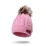 Autumn and All-Match Children's Warmth and Cute Big Hair Ball Curled Twist Baby Wool Knitted Hat