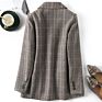 Autumn and Loose Casual Coat Women's Plaid Small Suit Coat
