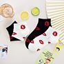 Autumn Ankle Socks Red Lip Design Soft Breathable Couple Socks