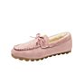 Autumn Flat Bottomed Cattle Tendon Soft Bottomed Plush Cotton Pregnant Women Ladies Lazy Casual Shoes