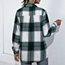 Autumn Long Sleeve Thick Shacket Plaid Shirt Jackets Coat