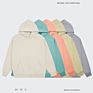 Autumn Pullover Plush Hoodie Printed Logo Street Men's and Women's Color Drop Shoulder Hoodie