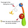 Baby Bath Toys Shower Games Bathtub Toy Fish Game with Spotted Rubber Fish and Kids Fishing Rod for over 18 Month Old Kids Boys