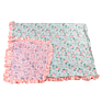 Baby Blanket Floral Printed Nice Design Little Girls Bubble Blankets for Toddler Ruffle Blankets