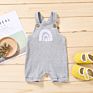 Baby Boys Girls Rompers Newborn Kids Baby Boys Sleeveless Rainbow Print Jumpsuit One-Pieces Suspender Jumpsuits