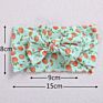 Baby Fruit Prints Soft Nylon Headbands Floral Bows Wide Turban Head Wraps Children Girls Hair Accessories