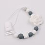 Baby Girl Boy Silicone Teething Holder Soother Bead Infant Dummy Clip Pacifier Chain Chew Toy Nipple Strap