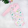 Baby Girl Print Baby Swimwear Suit Long Sleeve Shirts and Pants Swim Diaper, Baby Swimdress Easy to Wear