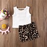 Baby Girls Casual Elastic Waist Leopard Print Mini Skirt