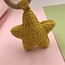 Baby Rattle Teething Toys Crochet Nursering Baby Play Gym Star Teether Toy with Wood
