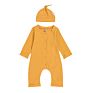 Baby Romper Cap Set Cotton Baby Girl Boy Jumpsut Long Sleeve Rompers Set
